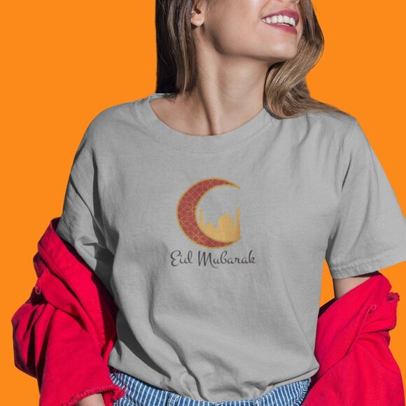 Eid Mubarak Mosque Islamic Prayer Shirt | Ramadan Kareem T-shirt | Crescent Tee - Picture 8 of 10